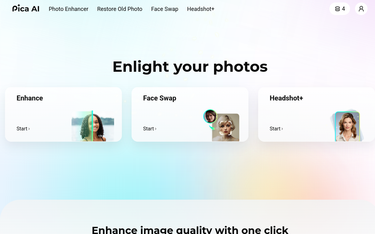 Pica AI website screenshot