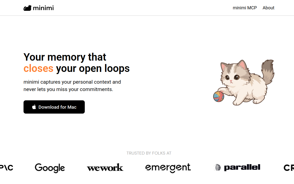 Minimi website screenshot