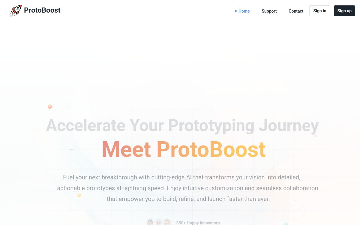 ProtoBoost.ai website screenshot