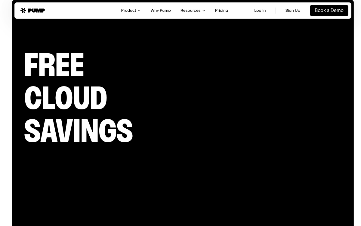 Pump website screenshot