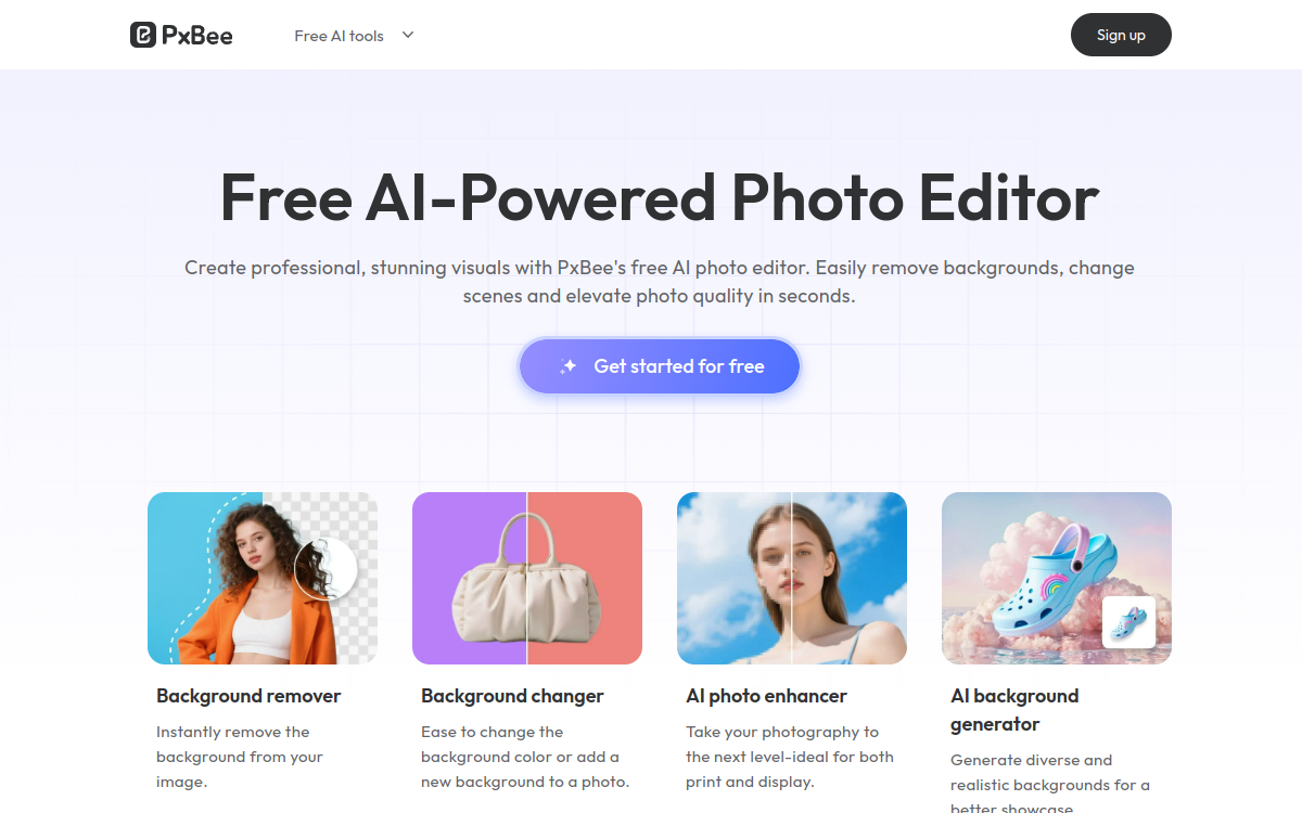 PxBee website screenshot