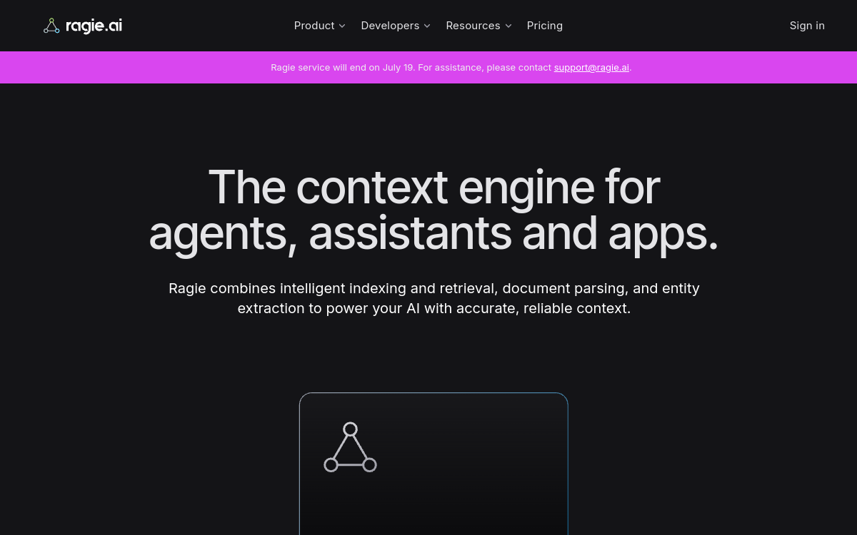Ragie website screenshot