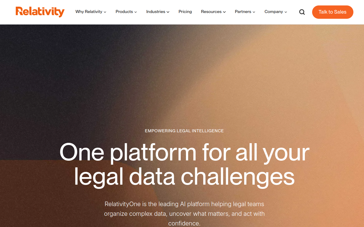 Relativity website screenshot
