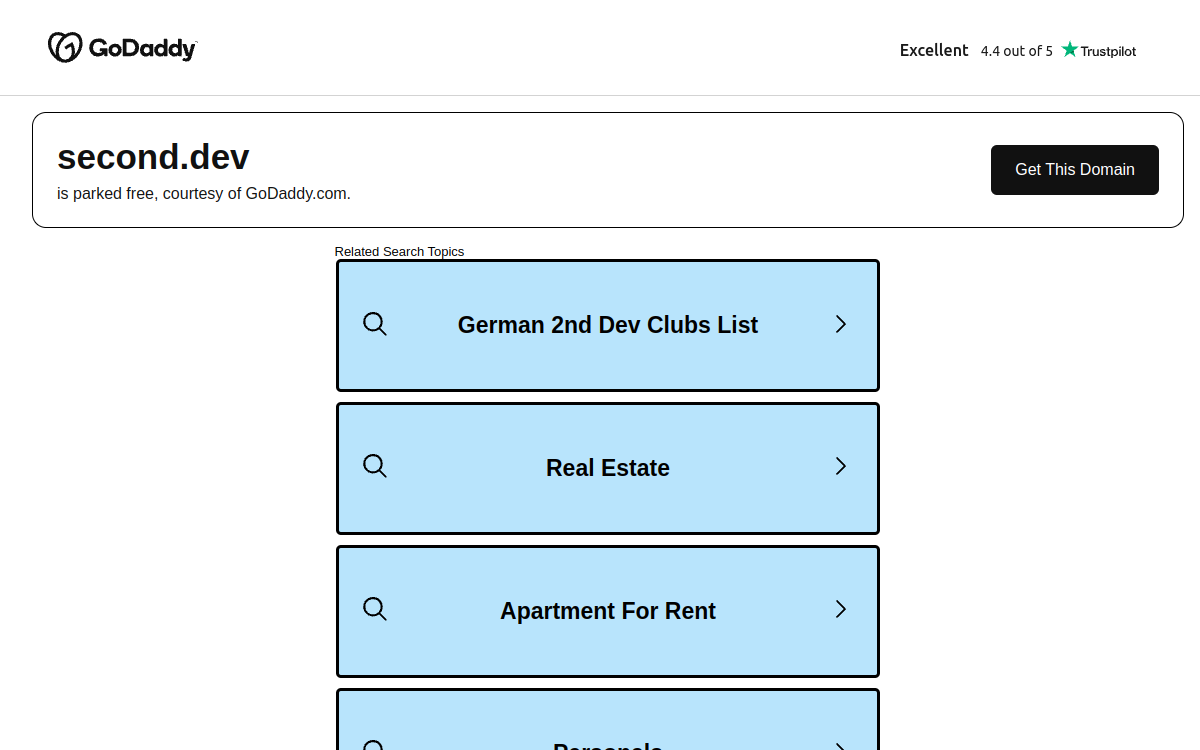 Second website screenshot