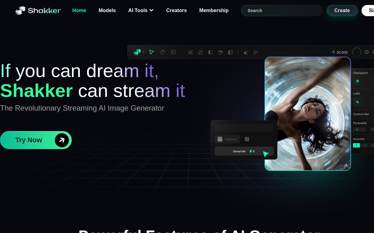 Shakker.Ai website screenshot
