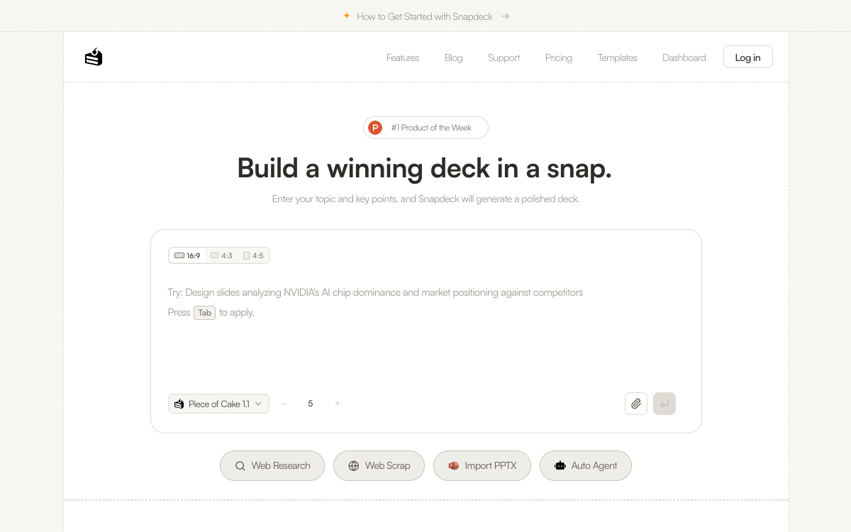 Snapdeck website screenshot