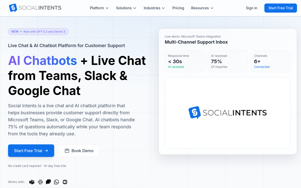 Social Intents screenshot