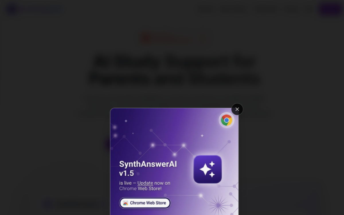 SynthAnswer AI website screenshot