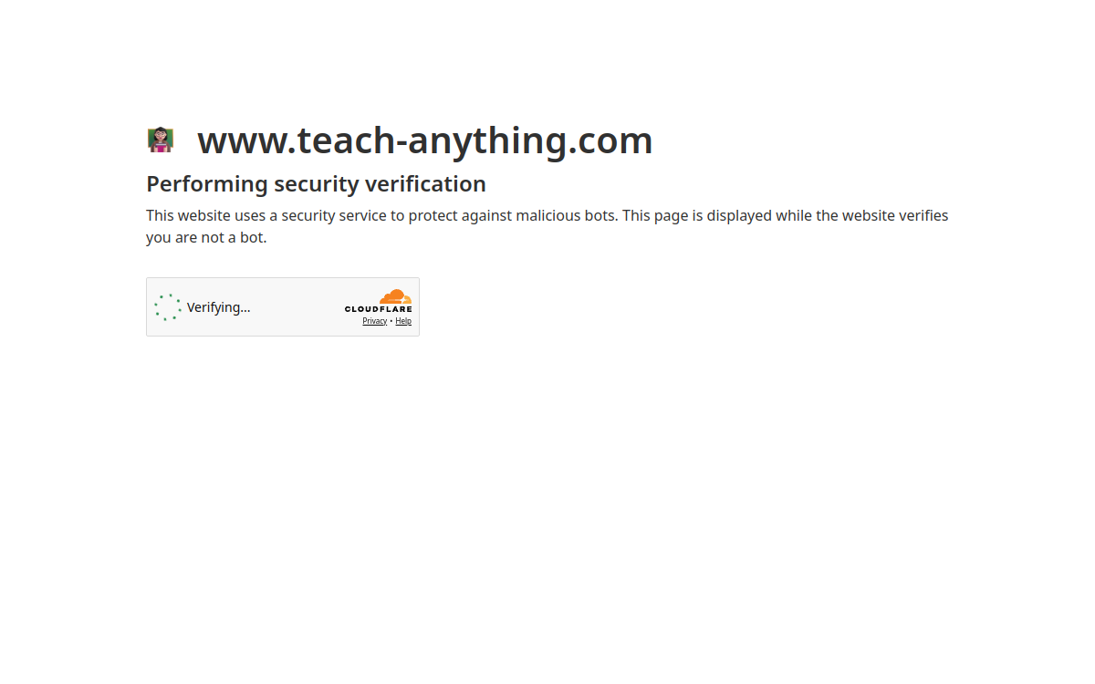 Teach Anything website screenshot