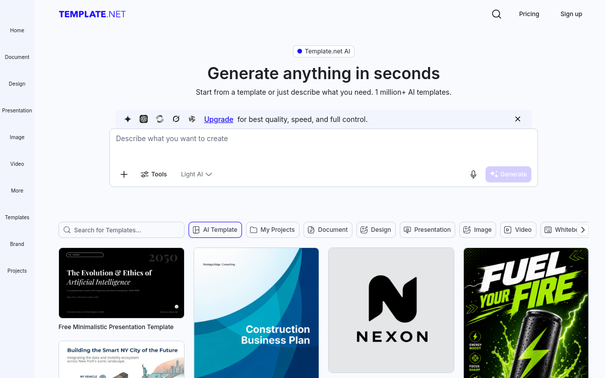 Template.net website screenshot