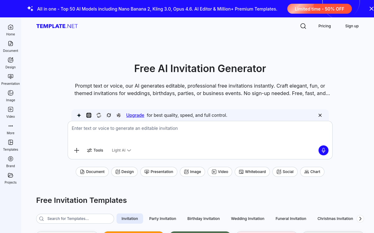 AI Invitation Maker screenshot