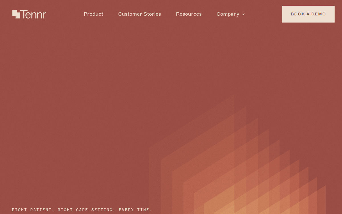 Tennr website screenshot