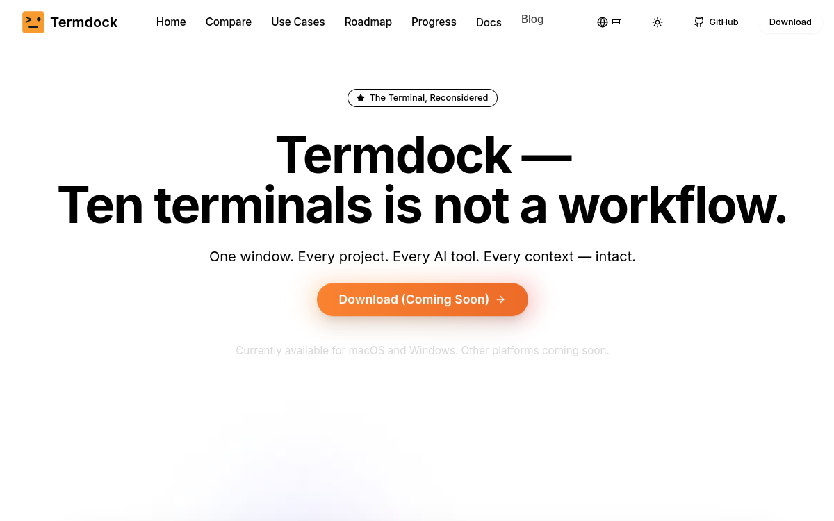 Termdock website screenshot