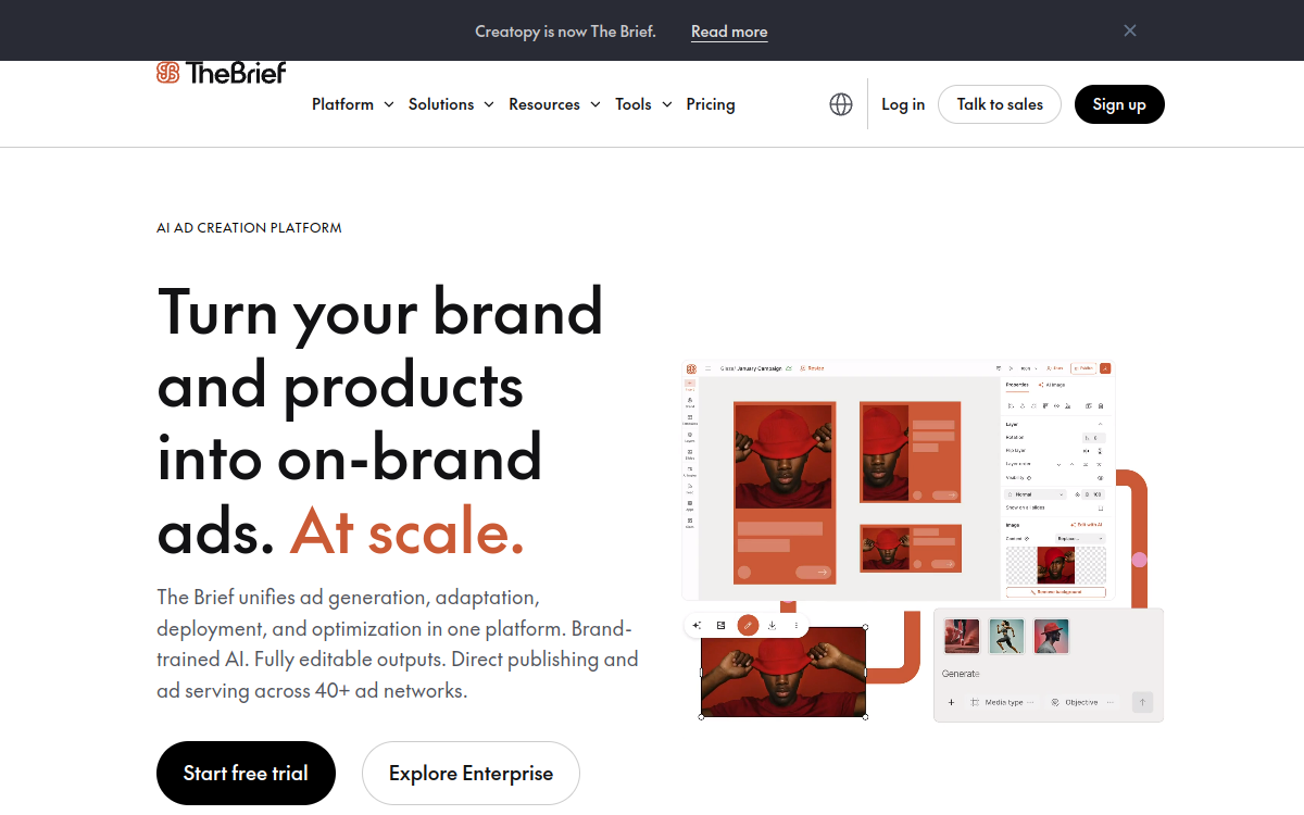The Brief website screenshot