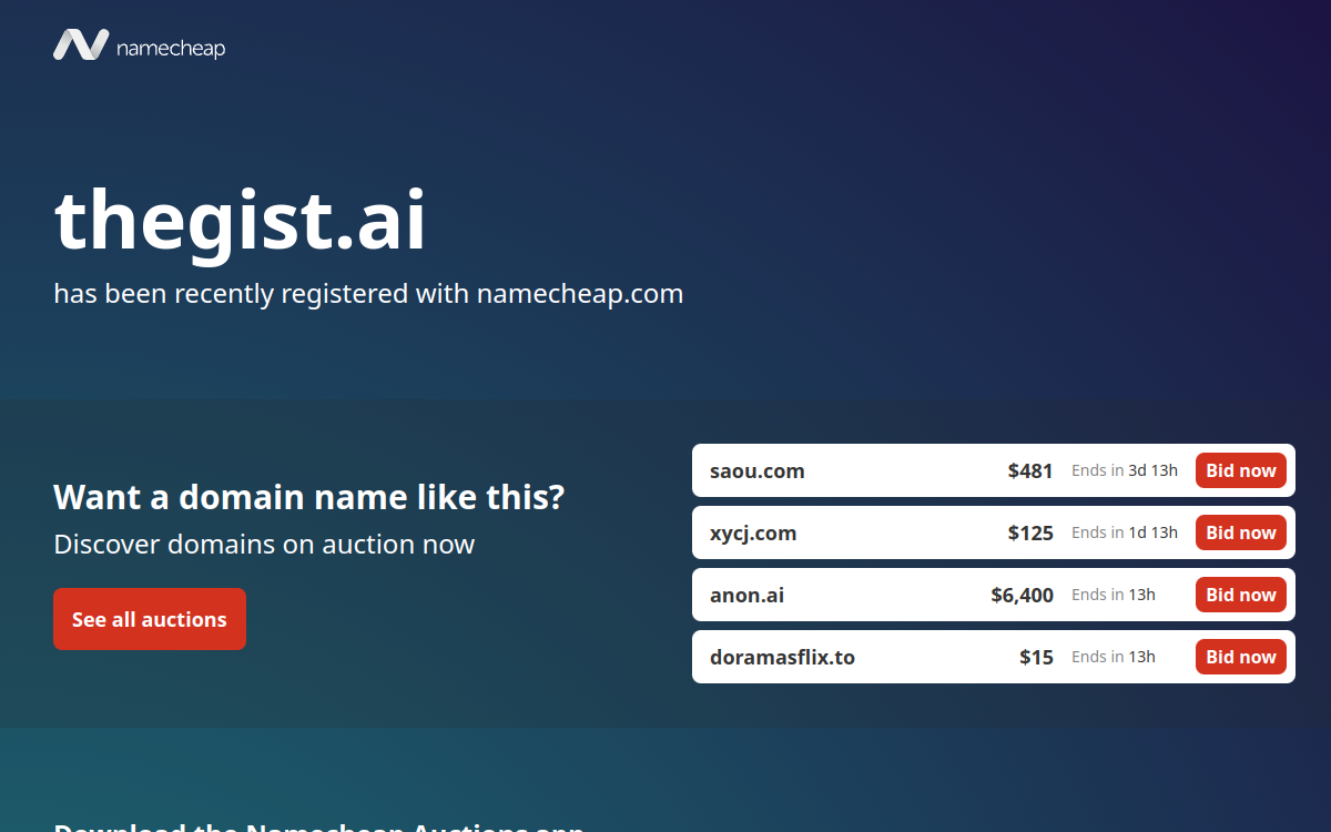 theGist website screenshot