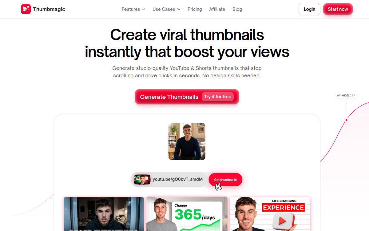 Thumbmagic website screenshot