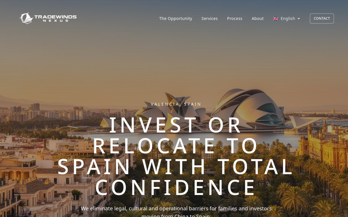 Sitio web de Tradewinds Nexus