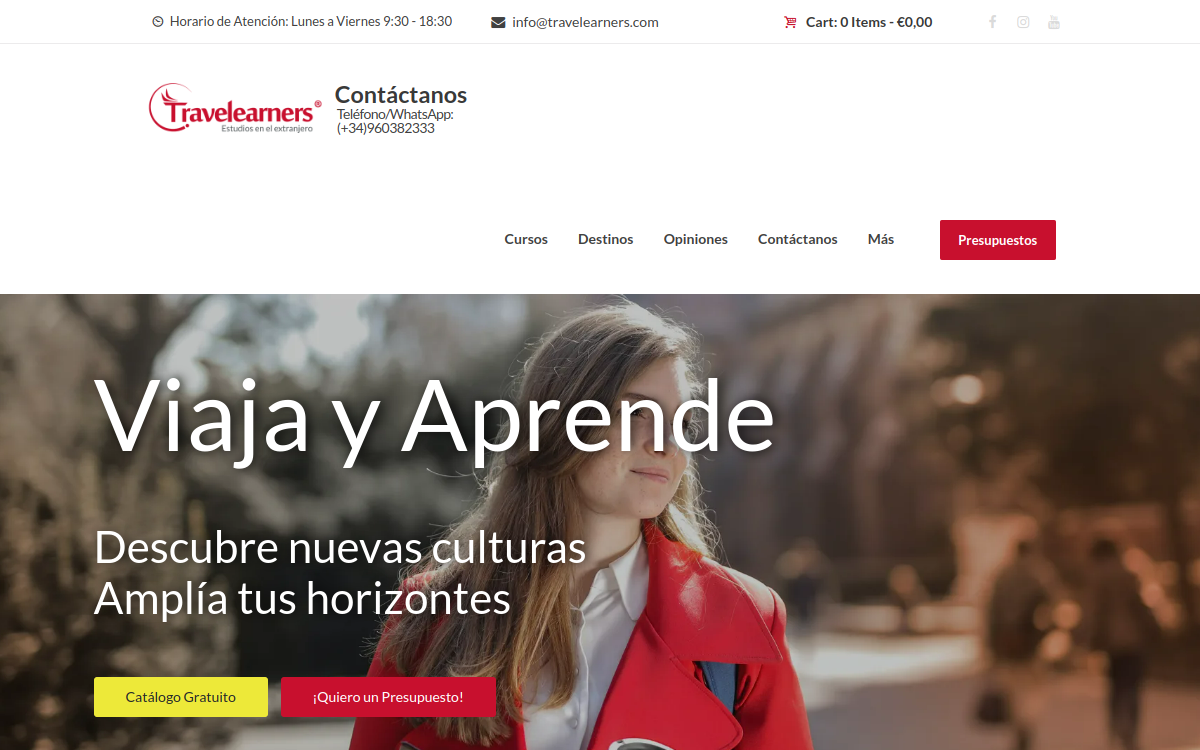 Sitio web de Travelearners