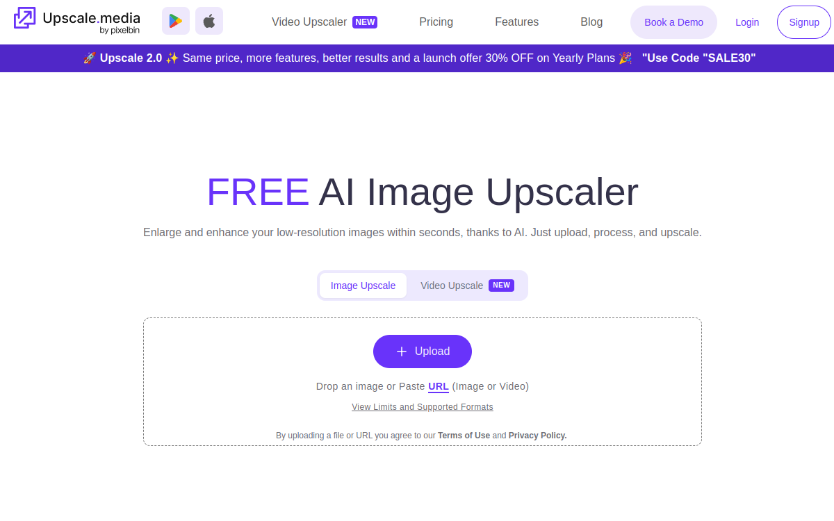 Upscale.media screenshot