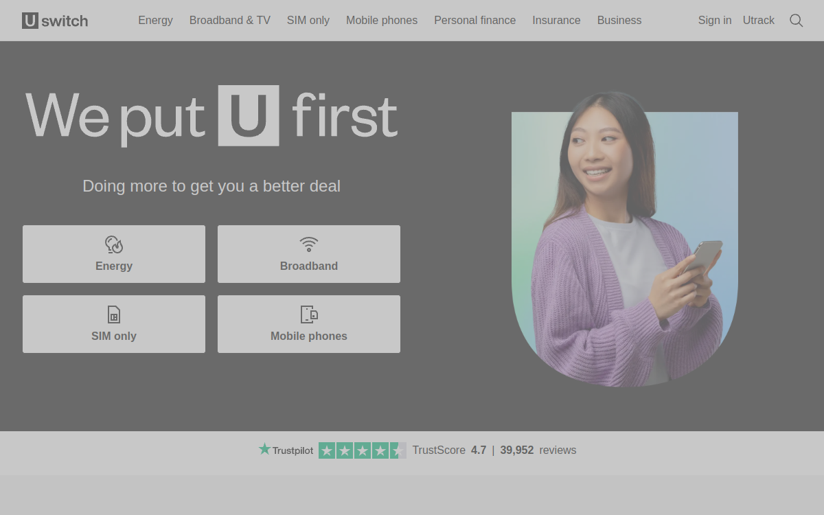 Uswitch — seo case study screenshot