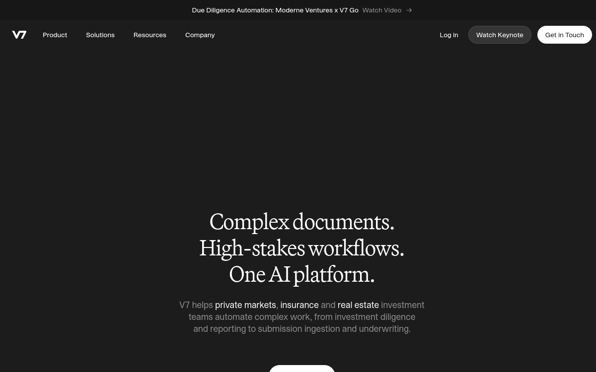 V7 Lab website screenshot