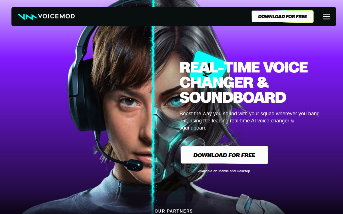 Voicemod website screenshot