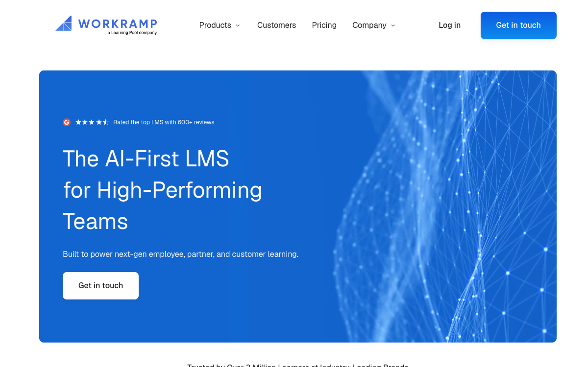 WorkRamp LMS website screenshot