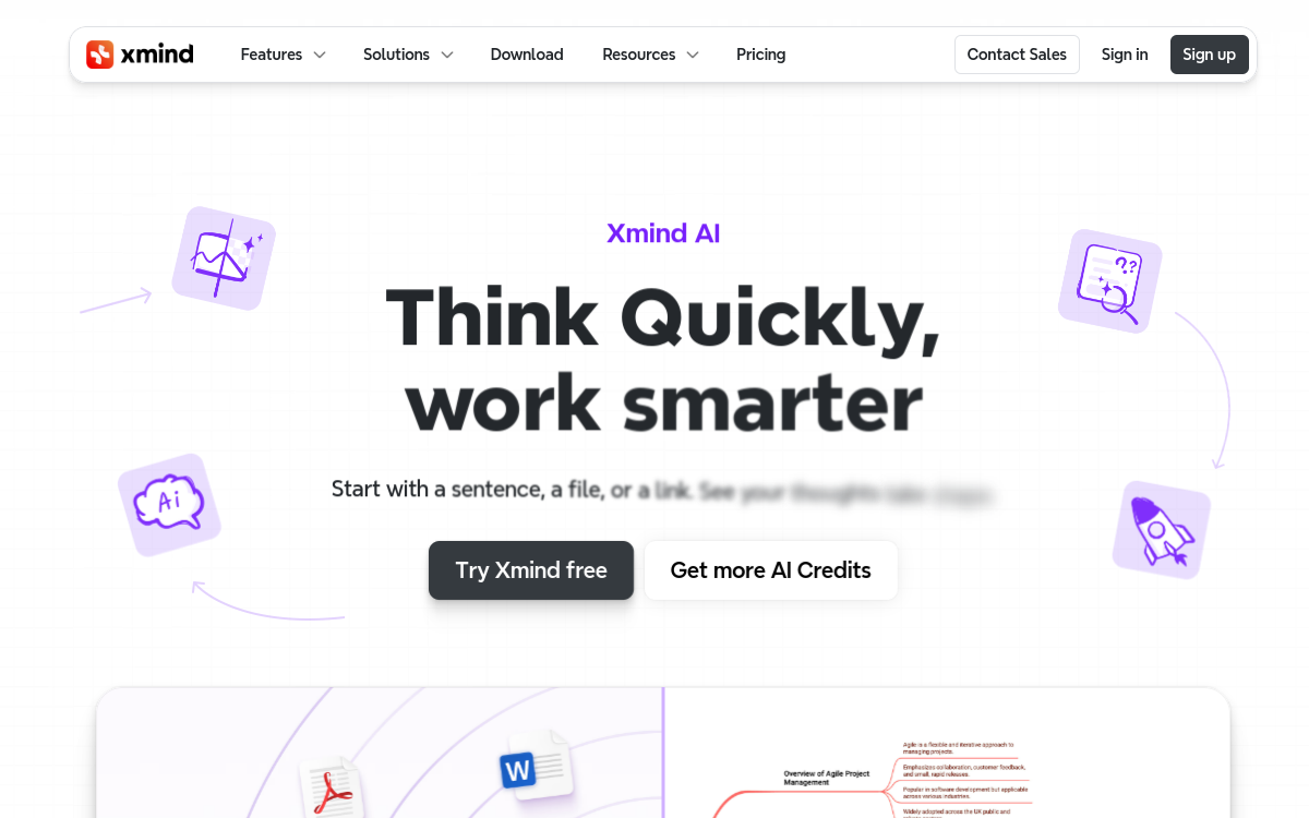 Xmind: The Best AI Brainstorming & Mind Mapping Tool 网站预览