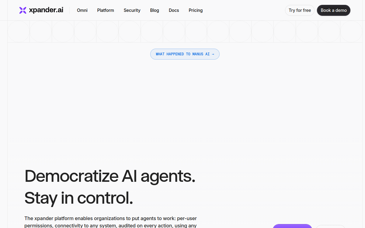 xpander.ai website screenshot