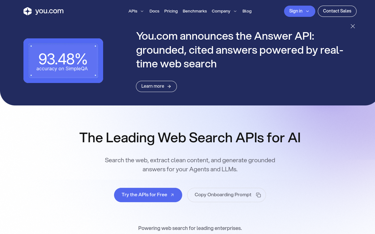 You website screenshot