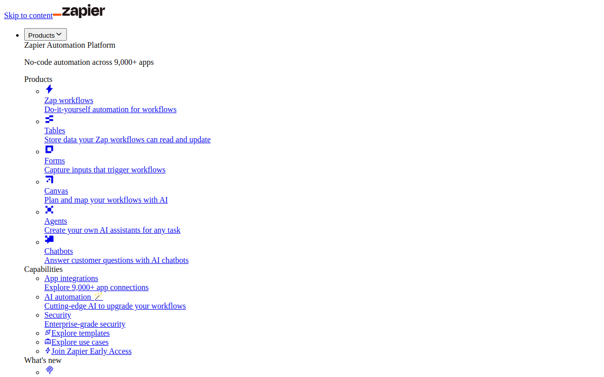 Zapier screenshot