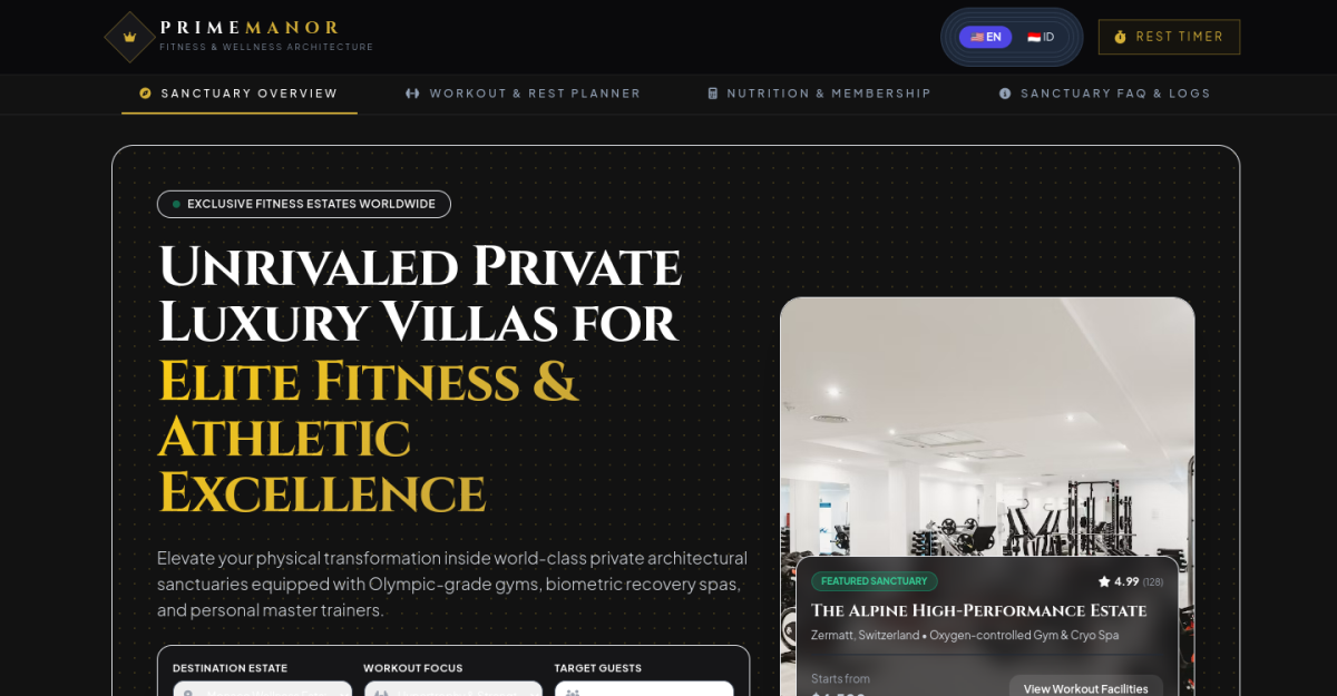 PrimeManor - Modern Interactive Private Luxury Villas & Architectural Estates Curated Global Sa