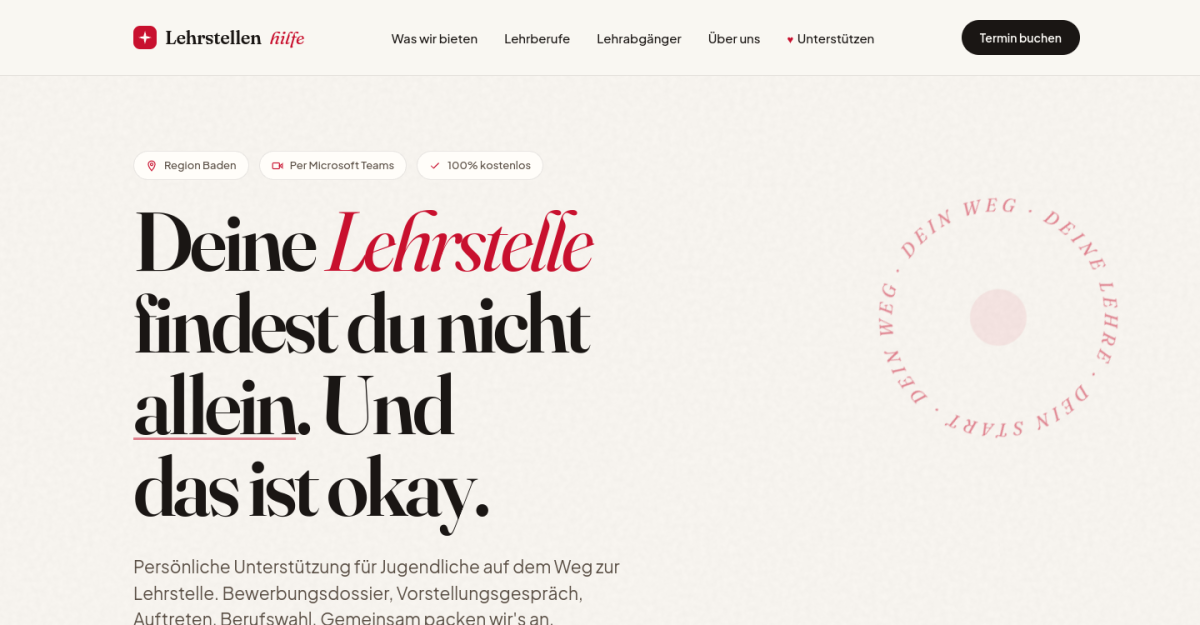 Vorschau Lehrstellenhilfe