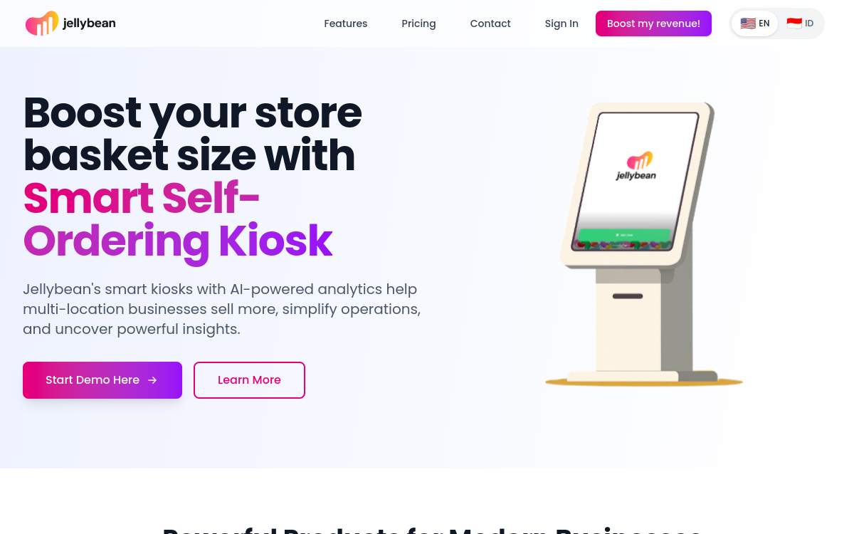 jellybean - live landing page at jellybean.id