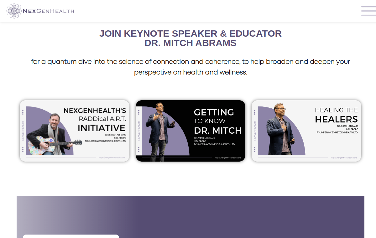 NexGenHealth website screenshot