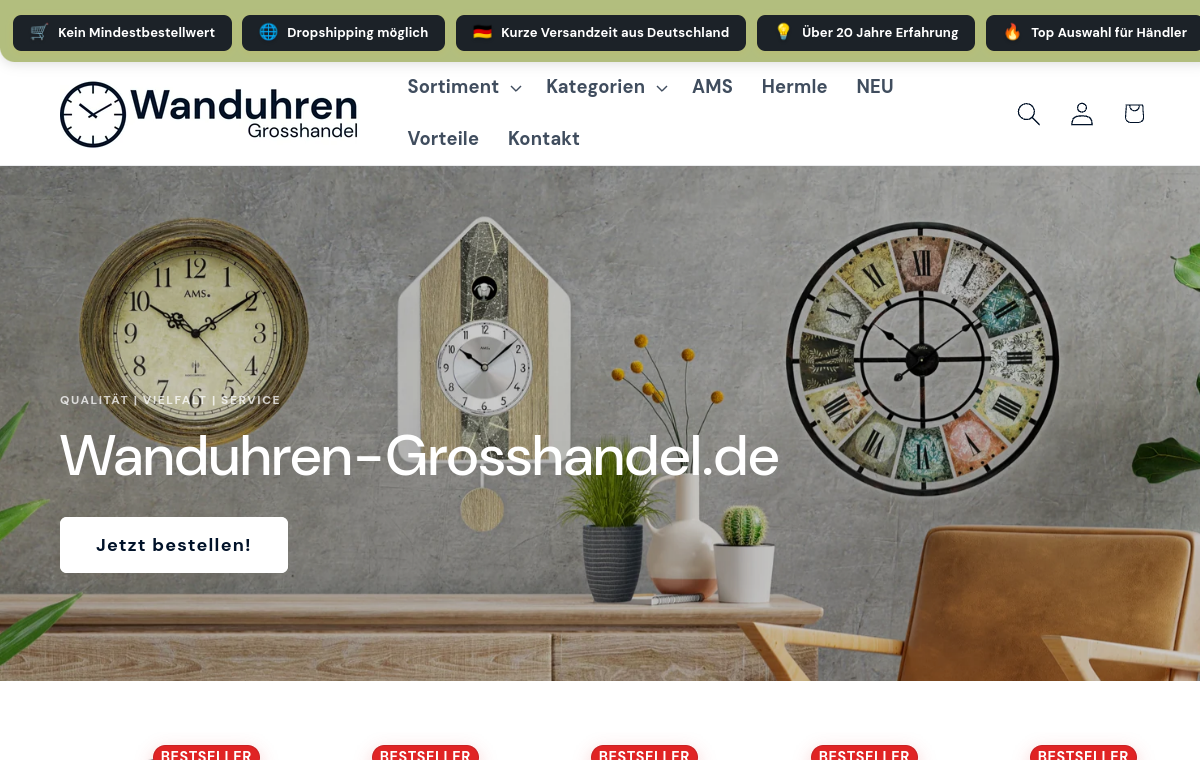 Startseite von Wanduhren Großhandel