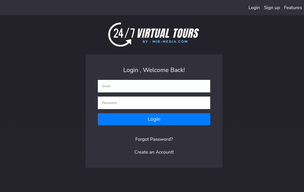 Screenshot of 247VirtualTours website