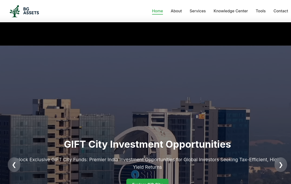 Preview of the BG Assets website