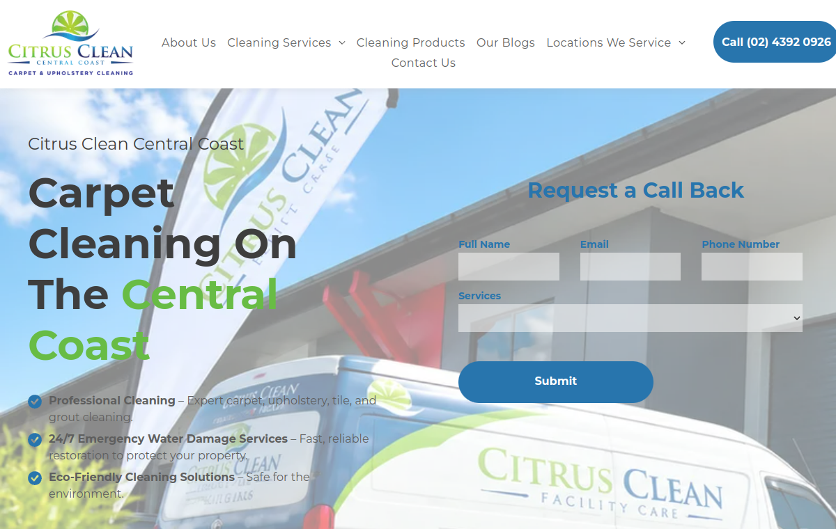 Citrus Clean website preview