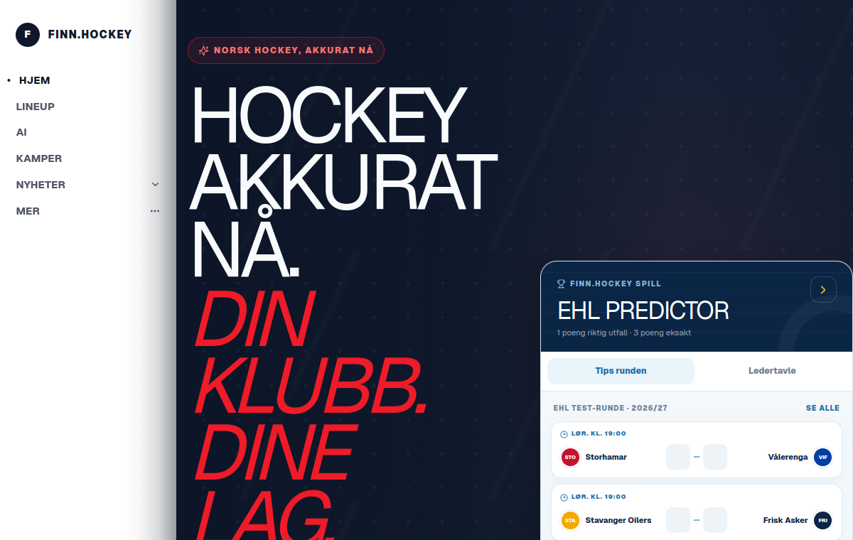 Skjermbilde av Finn.hockey