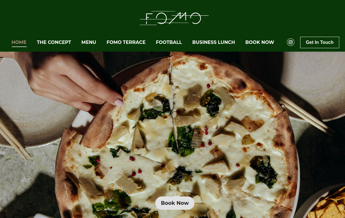FOMO Cousina & Lounge website preview