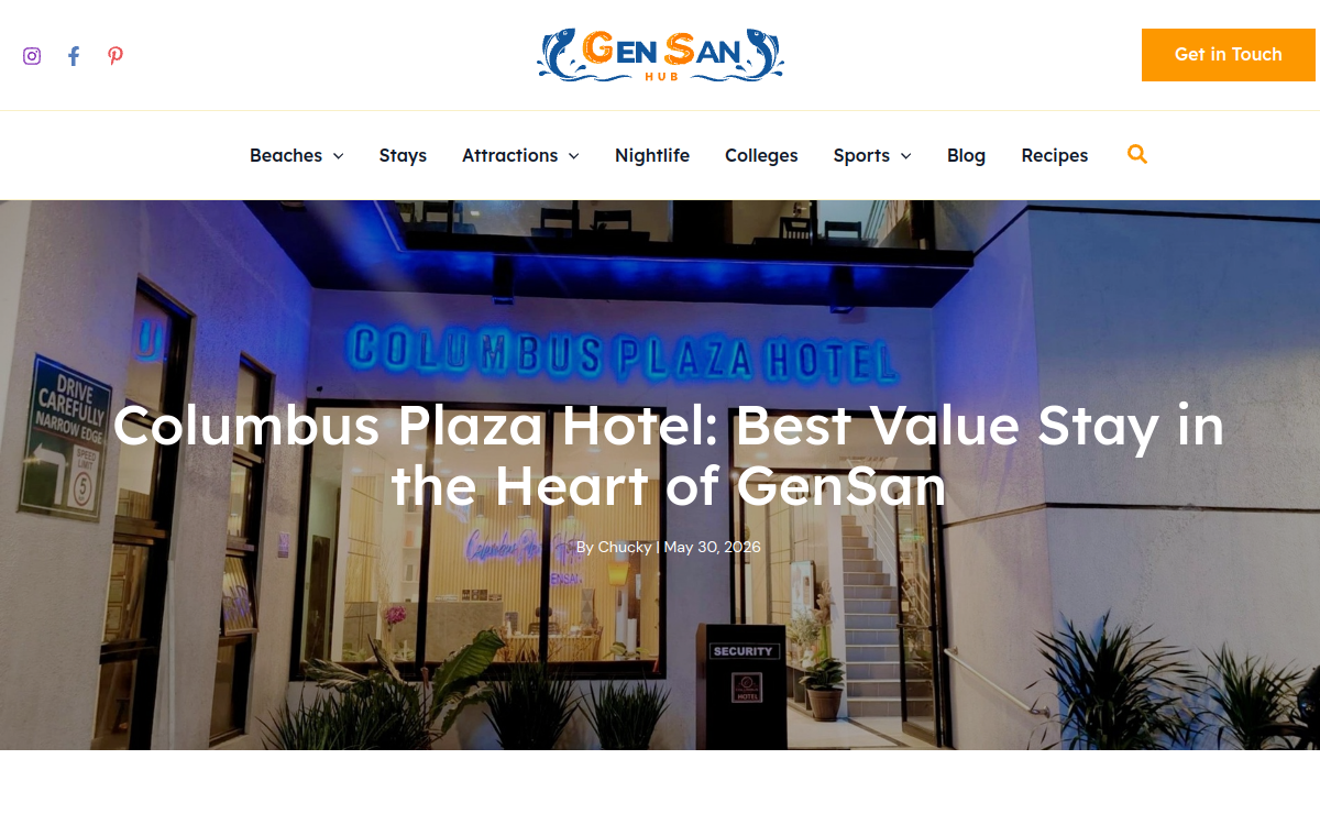 Preview of Columbus Plaza Hotel website