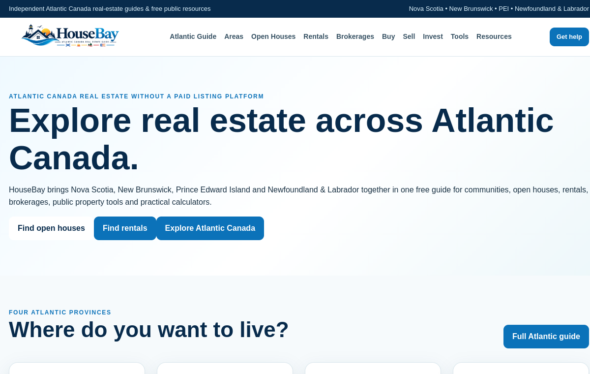Screenshot of HouseBay.ca website
