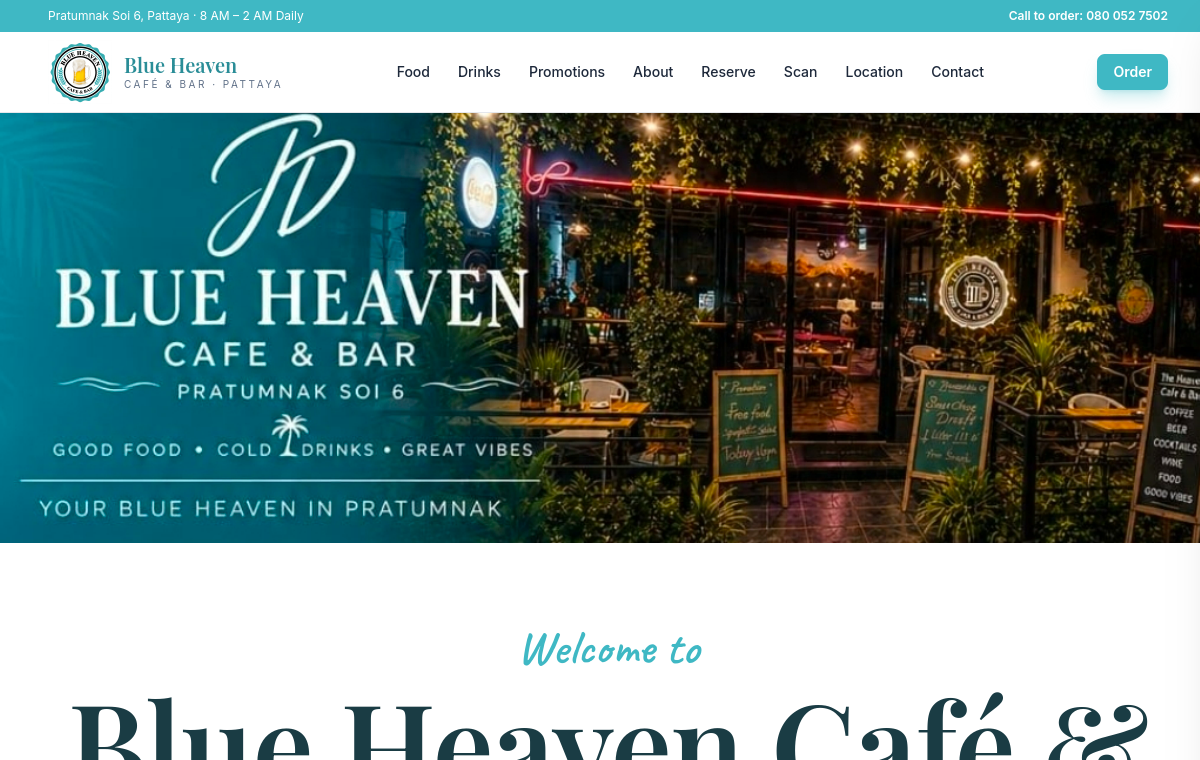 JD Blue Heaven website preview