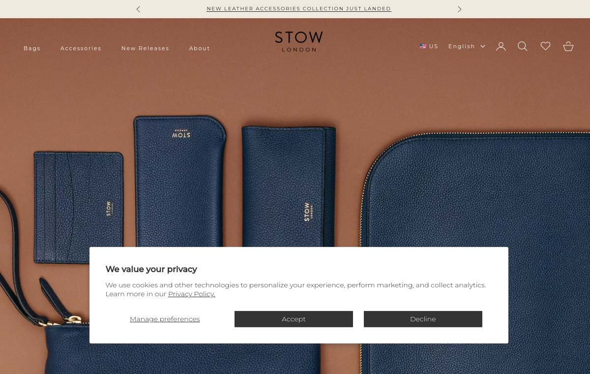 STOW London website screenshot