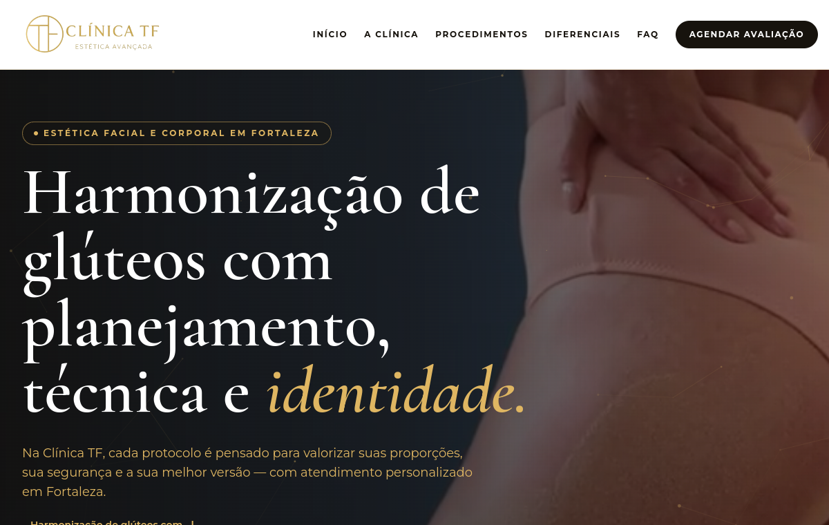 Preview do site TF Clínica