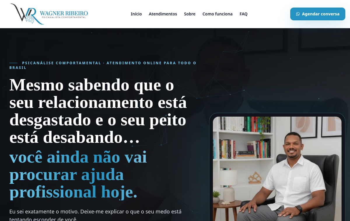 Preview do site Wagner Ribeiro Psicanalista
