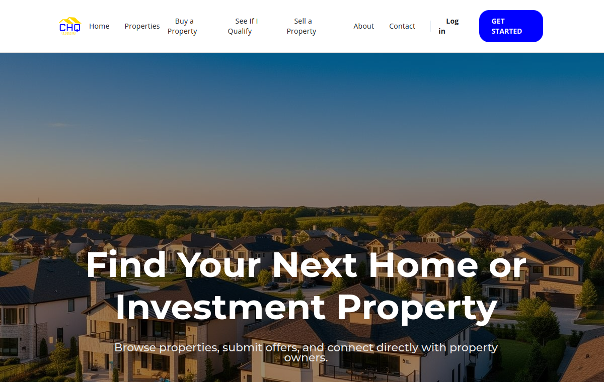 ClosedHQ real estate marketplace website preview