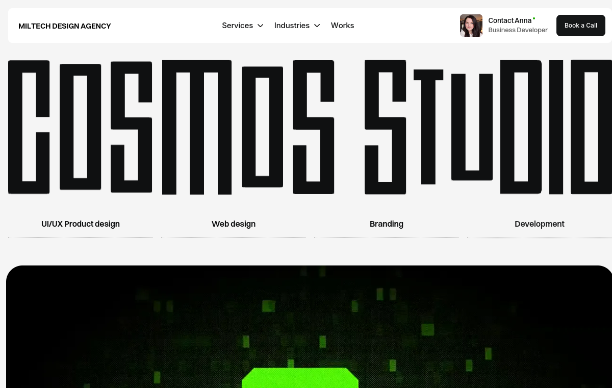 Cosmos Studio website screenshot