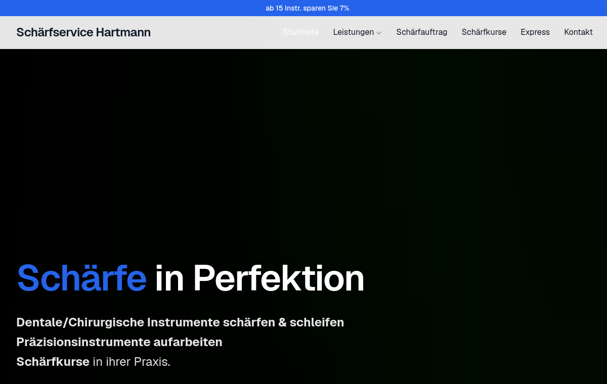 Vorschau der Website Schärfservice Hartmann